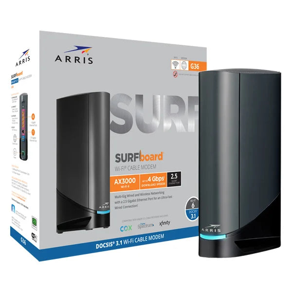 G36 SURFboard® DOCSIS® 3.1 Gigabit Modem & Wi-Fi® 6 Router